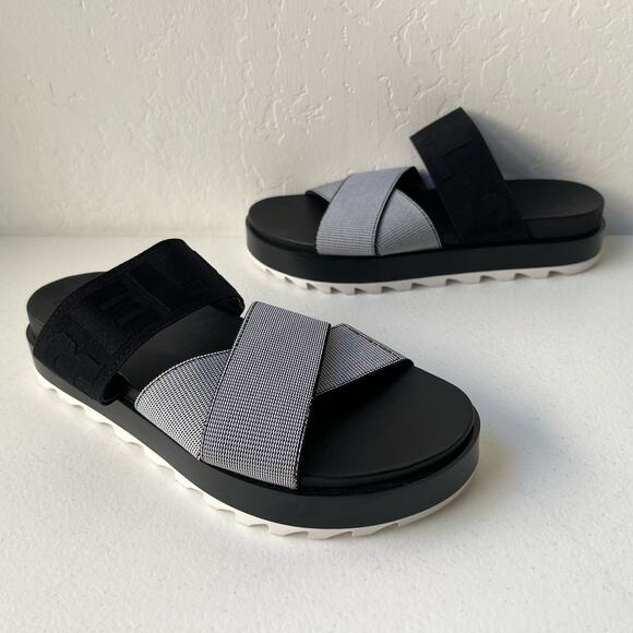 Sorel Roaming Sport Slide Sandals Chunky Strappy Comfy Casual Black Size 7.5 NEW - Picture 1 of 12